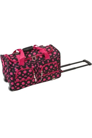 Rockland Bagaż Rolling 56 cm torba sportowa, czarno-różowa kropka, jeden rozmiar