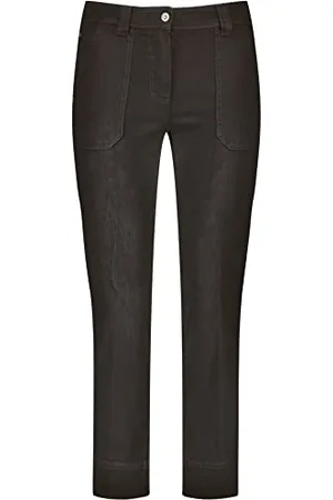 Gerry Weber Edition Damskie jeansy Straight Fit, Black Denim, 46 (DE)