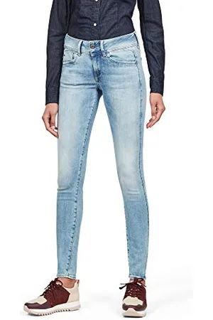 G-Star RAW Damskie dżinsy Lynn Mid Skinny, niebieskie (dk aged rinsed D06746-8971-9753), 23 W / 30 L, Niebieski (Dk Aged Rinsed D06746-8971-9753), 23W / 30L