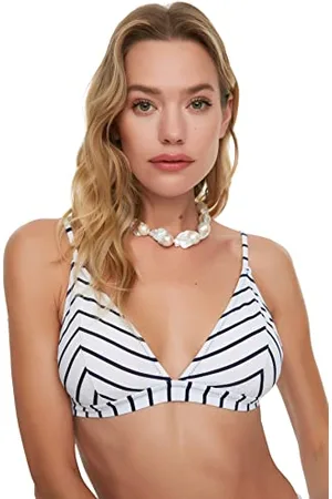 Trendyol Damski top bikini w paski, , 34