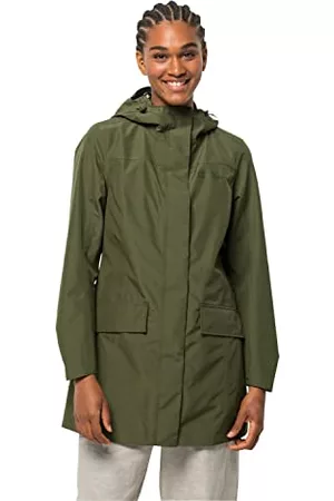 Jack Wolfskin Kobieta Płaszcze - Damski płaszcz Cape York Paradise Coat W, Greenwood, L, Greenwood, L