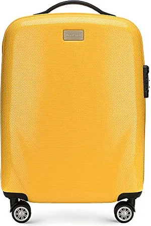 Wittchen Walizka – bagaż podręczny | twarde skorupy, materiał: poliwęglan | wysokiej jakości i stabilny | żółty | 32 l | 56 x 37 x 20 cm, żółty, S (56x37x20cm), nowoczesny
