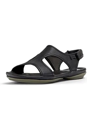 Camper Damskie sandały Right Nina Flat Sandal, czarne, 37 EU, , 37 eu