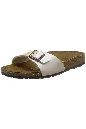 Birkenstock Madrid Birko-Flor klapki damskie, perłowy biały, 41 EU wąski