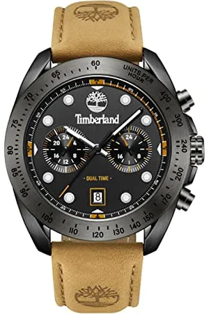 Timberland Męski analogowy zegarek kwarcowy ze skórzanym paskiem TDWGF2230501, , Nowoczesny
