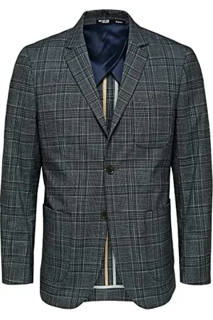 SELECTED Męska marynarka Slhslim-Knox Check BLZ B Noos, , 50