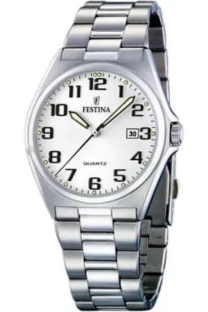 Festina Męski analogowy zegarek kwarcowy z bransoletką ze stali szlachetnej F16374/9