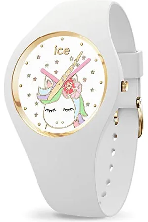 Ice-Watch ICE fantasia White - Dziewczęcy biały zegarek z silikonowym paskiem - 016721 (Small)