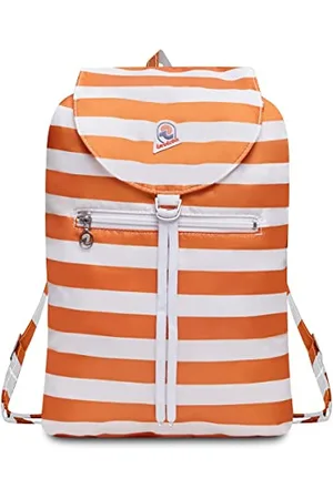 Invicta Backpack, VINTAGE NEXT; Minisac Drawstring Backpack, Casual Daypack, Unisex, One Size 8 LT, For Day Trips & Free Time, with Hip-Belt, packable, Italian Design, bicolor orange/white