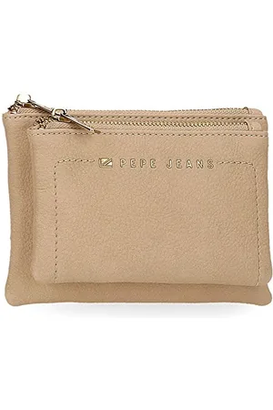 Pepe Jeans Diane Portfel Neceser Beżowy 17x9x2 cms Skóra syntetyczna, , Monedero Neceser, Portfel potrzebny