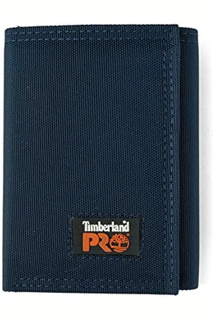Timberland Męski cordura rzep nylonowy RFID potrójnie składany portfel z okienkiem na dowód osobisty, Navy, rozmiar uniwersalny
