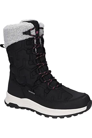 Hi-Tec Damskie buty śnieżne Sophia WP-Jet Black/Festival Fuksja-5, UK