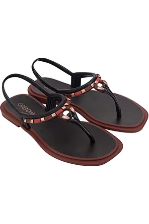 Grendha Damskie CAJU Exotica Sand AD, czarny/pomarańczowy, 38 EU, , 38 EU Schmal
