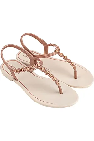 Grendha Damskie CACAU PRECIOSA Sand AD, Off White/Rose METALLIC, 41,5 EU, , 41.5 EU Schmal