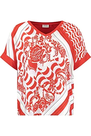 Gerry Weber Damska koszulka 170232-35034, fioletowa/różowa/czerwona/pomarańczowa, nadruk, 40, , 40