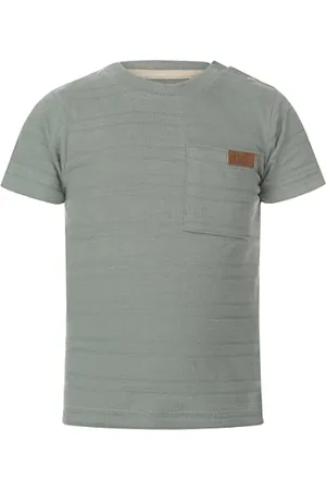 Koko T-shirt dla chłopców jasnozielony w paski, , 80