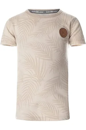 Koko Chłopięcy kokooko beżowy liść palmy t-shirt, , 86