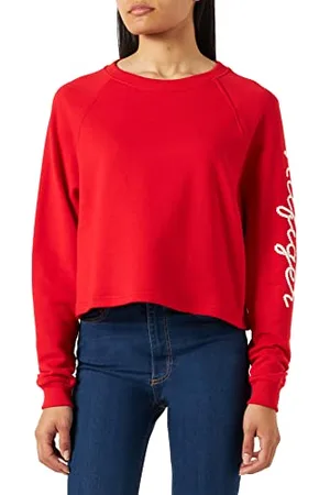 Tommy Hilfiger Litao-Case Damska bluza z kapturem Reg Rope Puff Print C-Nk SwtShrt, wielokolorowa, L, , L