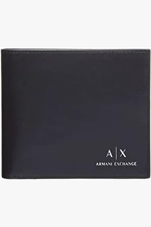 Armani Exchange Męska skóra Essential Plain Leather, 2 pezzi Gift Set Wallet &Keychain, , jeden rozmiar