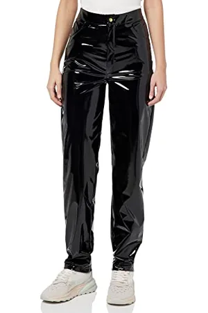 KENDALL + KYLIE KENDALL & KYLIE K&k W Winylowe Spodnie Kkw3712011 Spodnie, Czarne, M Kobiety