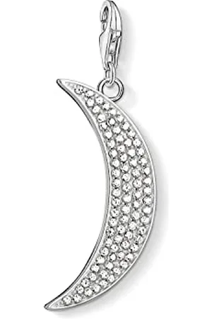 Thomas Sabo Damska zawieszka charm księżyc Pave Charm Club 925 srebro wysokiej próby 9009-051-1