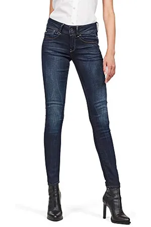 G-Star Lynn Mid Waist Skinny dżinsy damskie, Niebieski (Faded Blue D06746-5245-a889), 23W / 34L