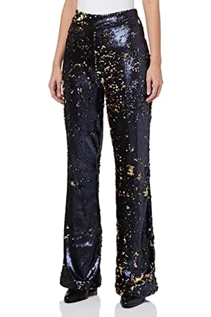 KENDALL + KYLIE KENDALL & KYLIE K&k W Dazzle High Rise Flare Spodnie Kkw3712001 Spodnie, , L Kobiety