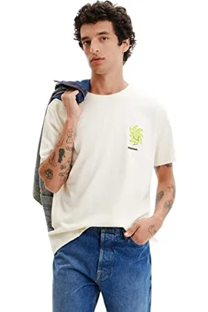 Desigual Mężczyźni TS_Julien 1000 White T-Shirt, XXL, , XXL