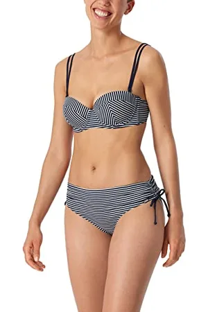 Schiesser Damski Zestaw Bikini Bandeau, Ciemnoniebieski, S, , S