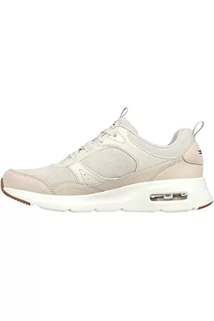 Skechers Damskie sneakersy Skech-AIR Court, skóra naturalna/siateczka/czarne wykończenie, rozmiar 5, Siatka z naturalnej skóry czarne wykończenie, 38 EU