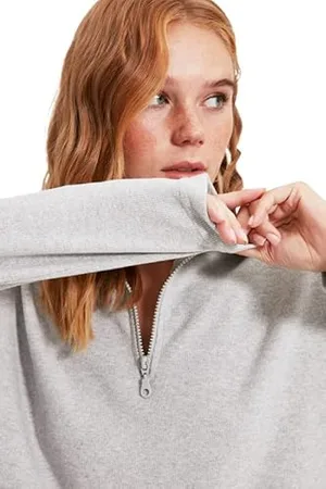 Trendyol Damska bluza z zamkiem błyskawicznym Women