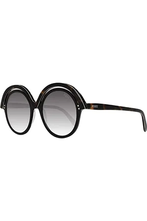 Emilio Pucci Unisex okulary przeciwsłoneczne EP0065 01B 53, czarne (Nero Lucido/Fumo Grad), , 53