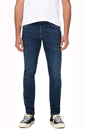 Only & Sons Męskie dżinsy Slim Fit ONSLOOM Slim Dark Blue 4514 Jeans NOOS, , 33W / 30L