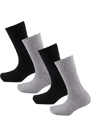 Camano 1103482000 - damskie skarpety przytulne 4 pary, czarne, rozmiar 35/38, , 35 EU