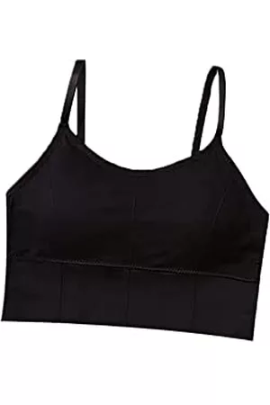 SXCDD Kobieta Elastyczne - Czysta czarna bezszwowa dziewczęca chusta na ramię top wygodna elastyczna wąska bielizna damska rozmiar S, Czarny, Rozmiar uniwersalny