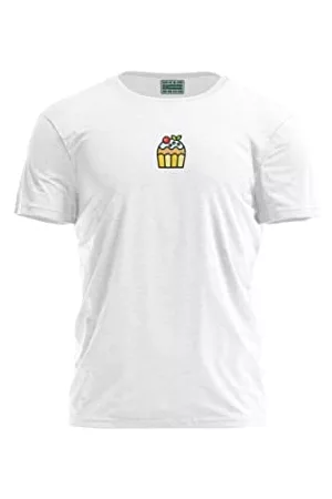 Bona Basics Mężczyzna Na co dzień - Męski T-shirt z cyfrowym nadrukiem,% 100 bawełna, biały, na co dzień, męskie topy, rozmiar: M, biały, M