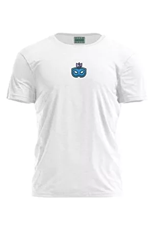 Bona Basics Mężczyzna Na co dzień - Nadruk Cyfrowy, Koszulka Basic dla Mężczyzn, 100% Bawełna, Biały, Casual, Bluzki dla Mężczyzn, Rozmiar: XL, biały, XL