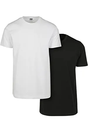 Urban classics Męski T-shirt basic, 2 sztuki, Khaki+czerwone wino, L