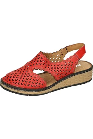 Manitu Damskie klapki 820010-04, czerwone, 39 EU, , 39 eu