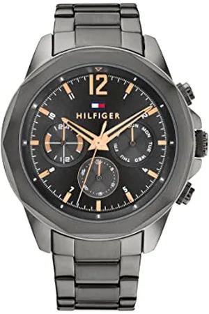 Tommy Hilfiger Analogowy Zegarek Kwarcowy Wielofunkcyjny dla Mężczyzn z Szarą Bransoletą ze Stali Nierdzewnej, 1792061