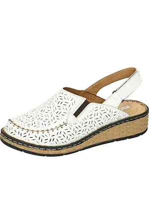 Manitu Damskie klapki 820011-03, białe, 40 EU, , 40 EU