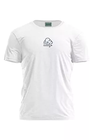 Bona Basics Mężczyzna Na co dzień - Nadruk Cyfrowy, Koszulka Basic dla Mężczyzn, 100% Bawełna, Biały, Casual, Bluzki dla Mężczyzn, Rozmiar: XL, biały, XL