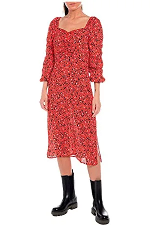 Replay Sukienka damska W9024, 010 RED/PINK/czarny, M, , M