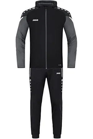 Jako Męski dres treningowy poliester Performance z kapturem, czarny/miękki żółty, L