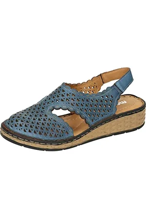 Manitu Damskie klapki 820010-05, niebieskie, rozmiar 36 EU, , 36 EU