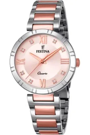 Festina Damski analogowy zegarek kwarcowy z bransoletką ze stali szlachetnej F16937/E