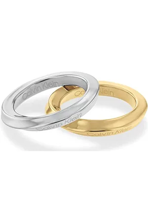Calvin Klein Pierścionek z Damskiej Kolekcji Twisted Ring, Żółte Złoto, 35000330B