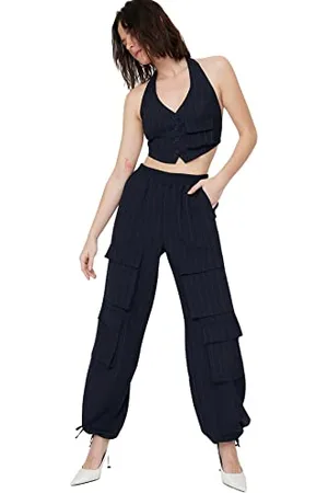 Trendyol Spodnie damskie z wysokim stanem Skinny Fit, , 60