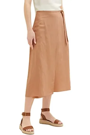 TOM TAILOR Damski 1036681 Midi Rock, 31652-Muted Hazel Brown, 44, , 44