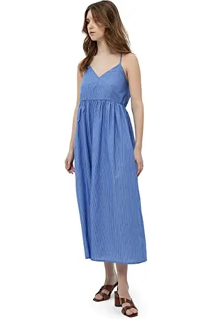 Minus Damska sukienka z paskiem Adaline Midi, Regatta Blue Stripe, 6, Niebieskie paski Regatta, 32